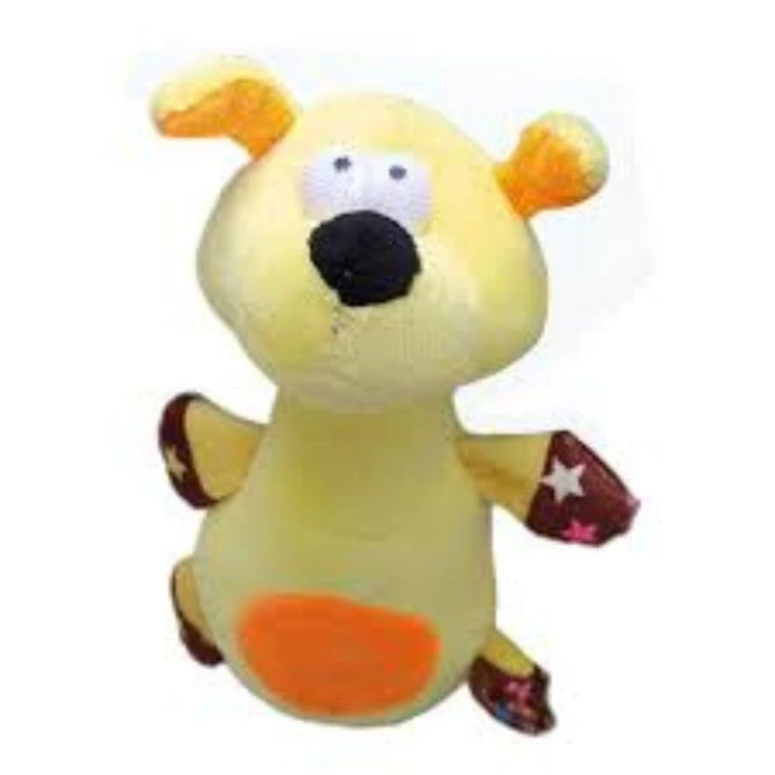 Pelúcia cachorro amarelo, mordedor